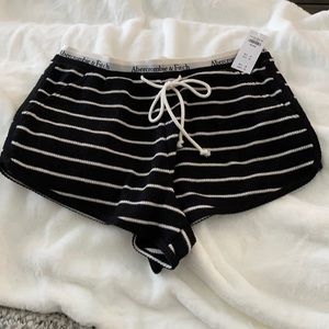 Black Striped Sweater Shorts NWT